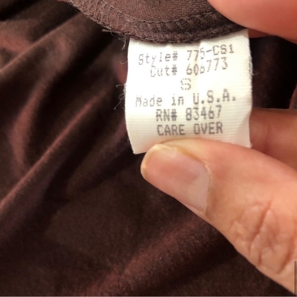 Mica brown & blue dressV- neck knee length S:S - Picture 11 of 12